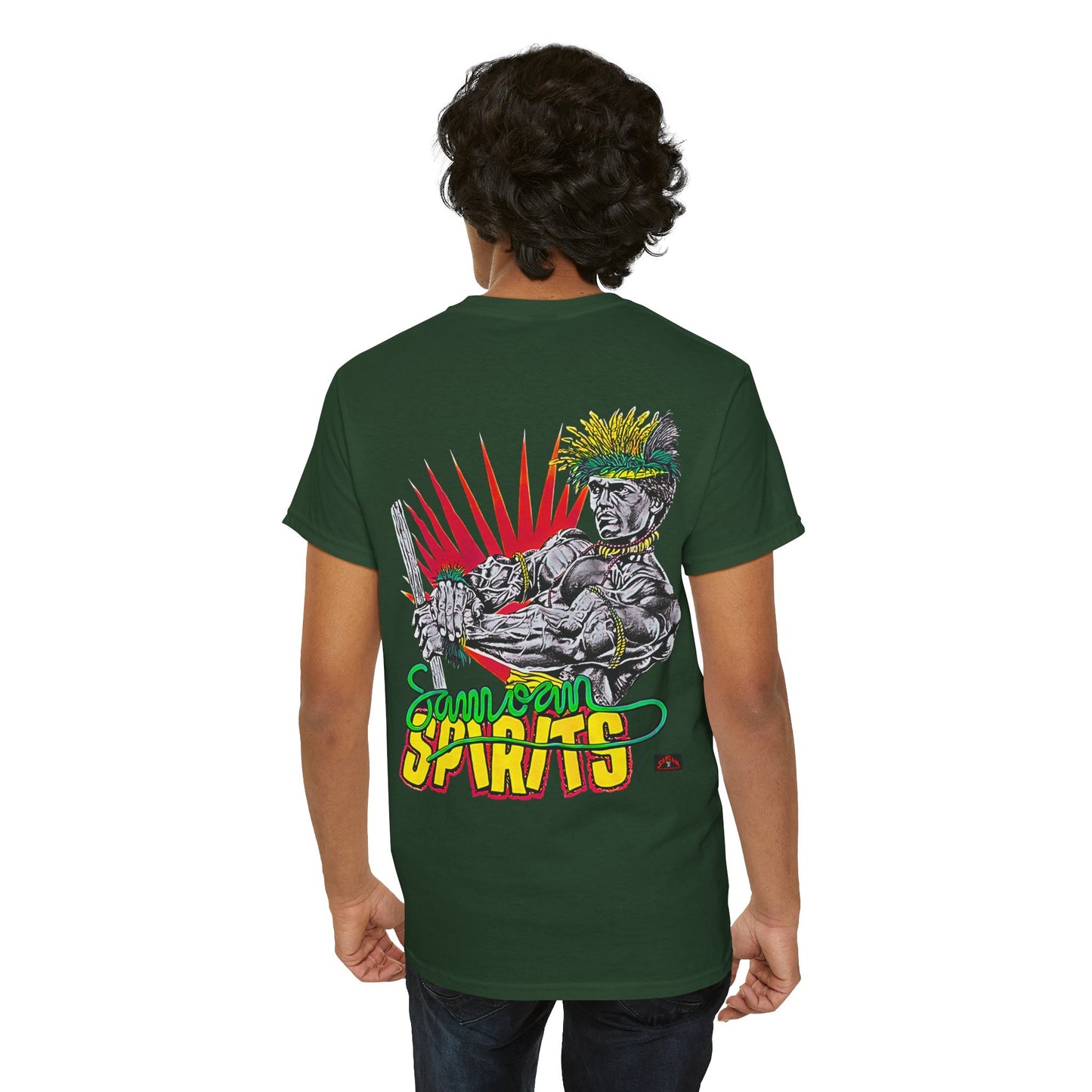 Samoan Strength Samoan Spirits Vintage 90s Design New Print Unisex Heavy Cotton Tee