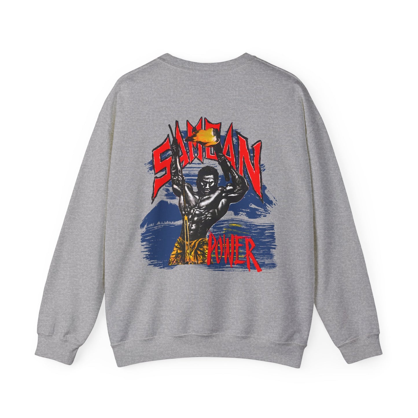 Samoan Strength Samoan Power Vintage Design 90s New Print Unisex Heavy Blend™ Crewneck Sweatshirt