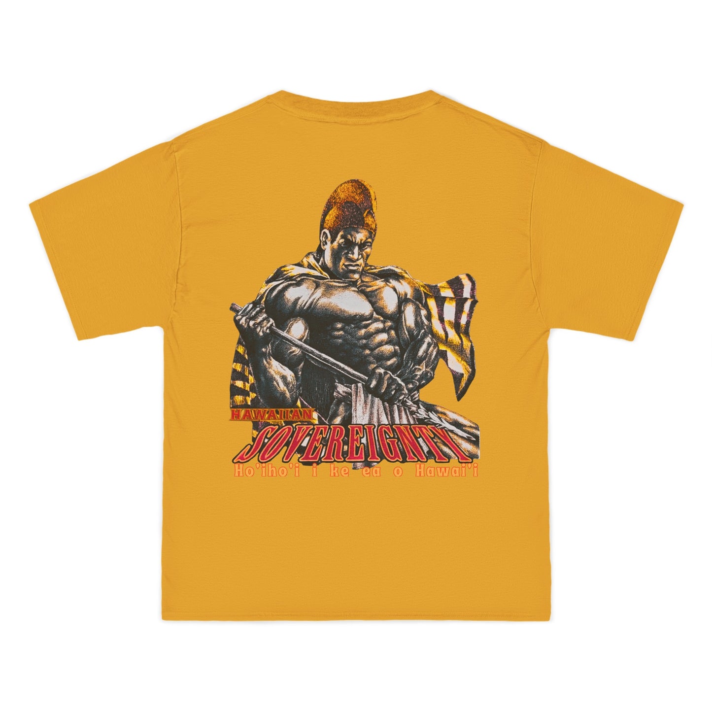Hawaiian Strength Hawaiian Sovereignty Ho'iho'i i ke ea o Hawai'i Vintage Design 90s New Print Beefy-T® Short-Sleeve T-Shirt