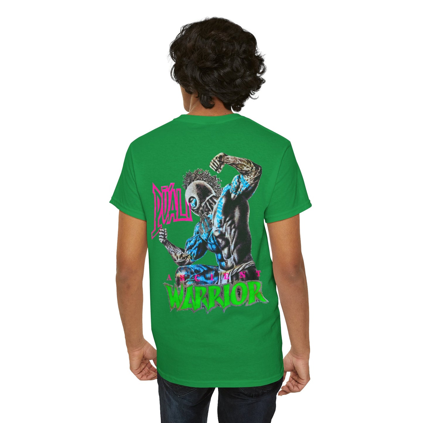 Hawaiian Strength Puali Ancient Warrior Vintage Design 90s New Print T-shirt Unisex Heavy Cotton Tee