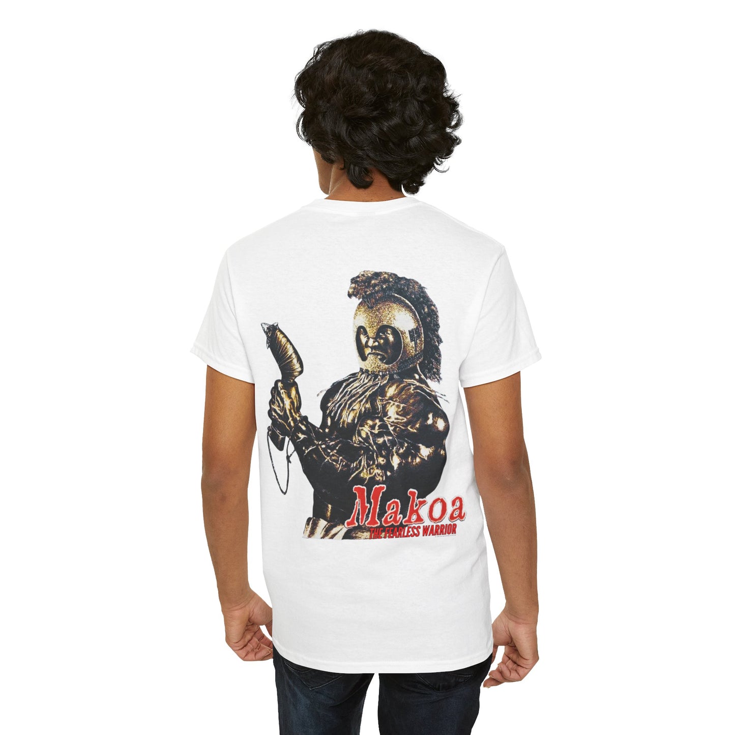Hawaiian Strength Makoa The Fearless Warrior Vintage Design 90s New Print T-shirt Unisex Heavy Cotton Tee