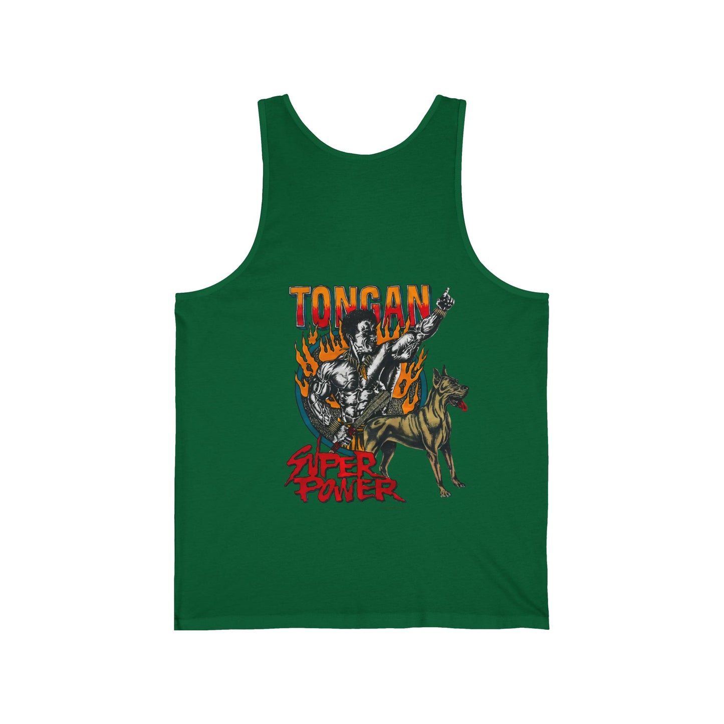 Local Strength Tongan Super Power Vintage 90s Design New Print Unisex Jersey Tank