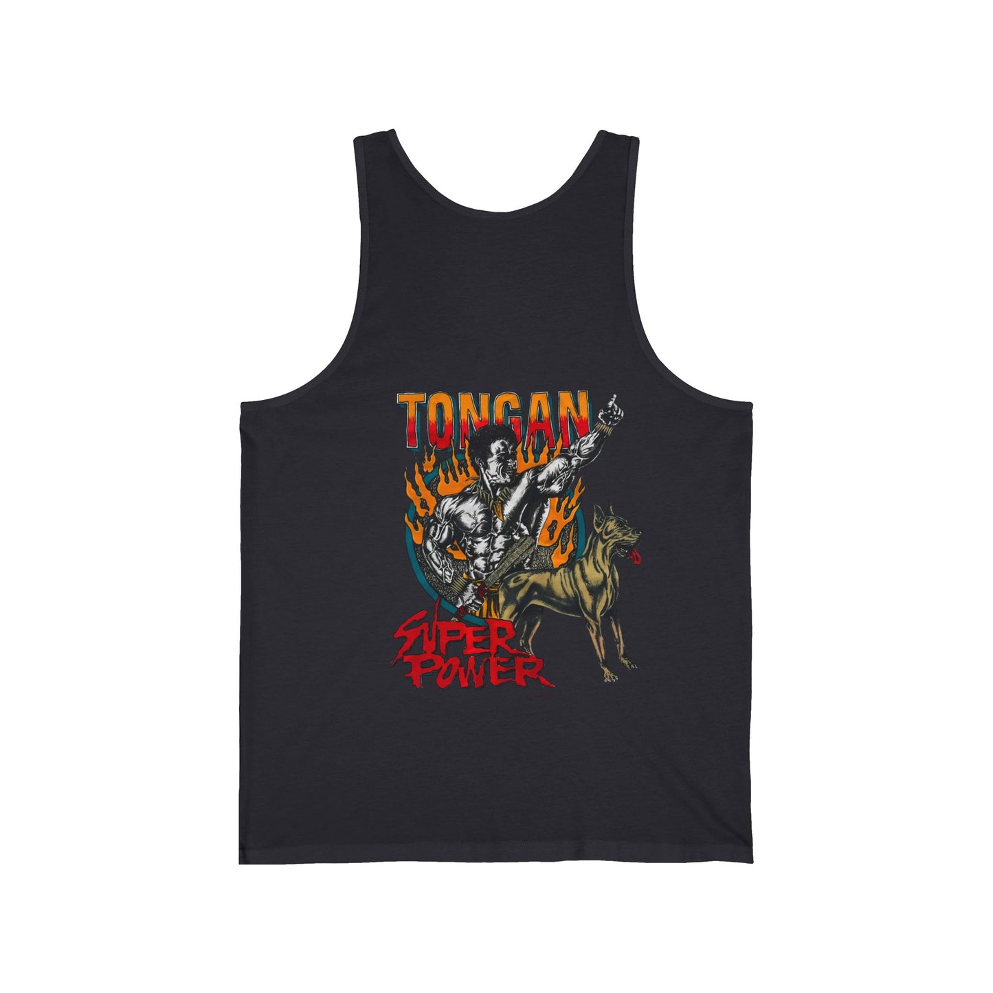 Local Strength Tongan Super Power Vintage 90s Design New Print Unisex Jersey Tank