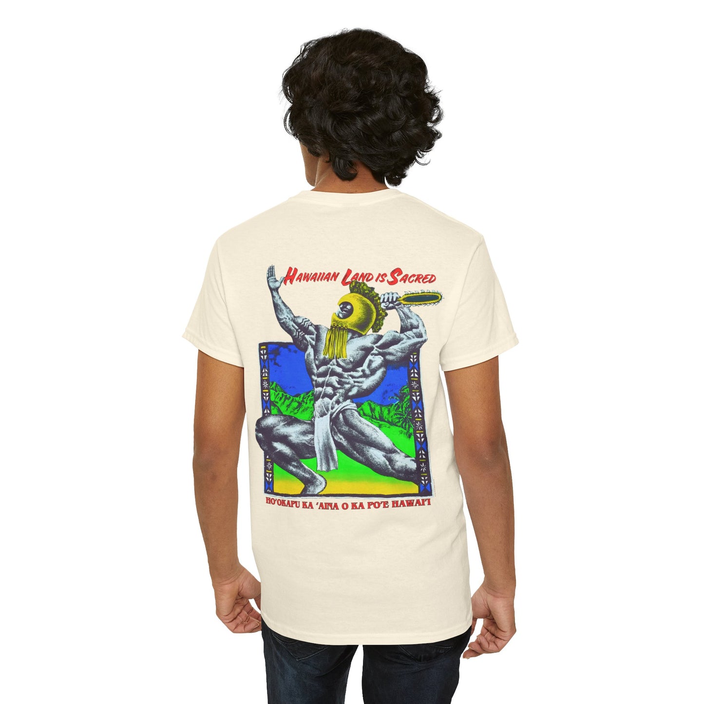 Hawaiian Strength Hawaiian Land Is Sacred Ho'okapu Ka 'Aina o Ka Po'e Hawai'i Vintage Design 90s New Print T-shirt Unisex Heavy Cotton Tee