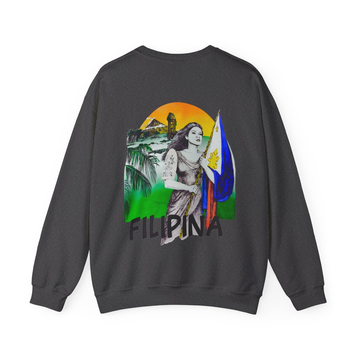 Filipino Strength Filipina Vintage Design 90s New Print Unisex Heavy Blend™ Crewneck Sweatshirt