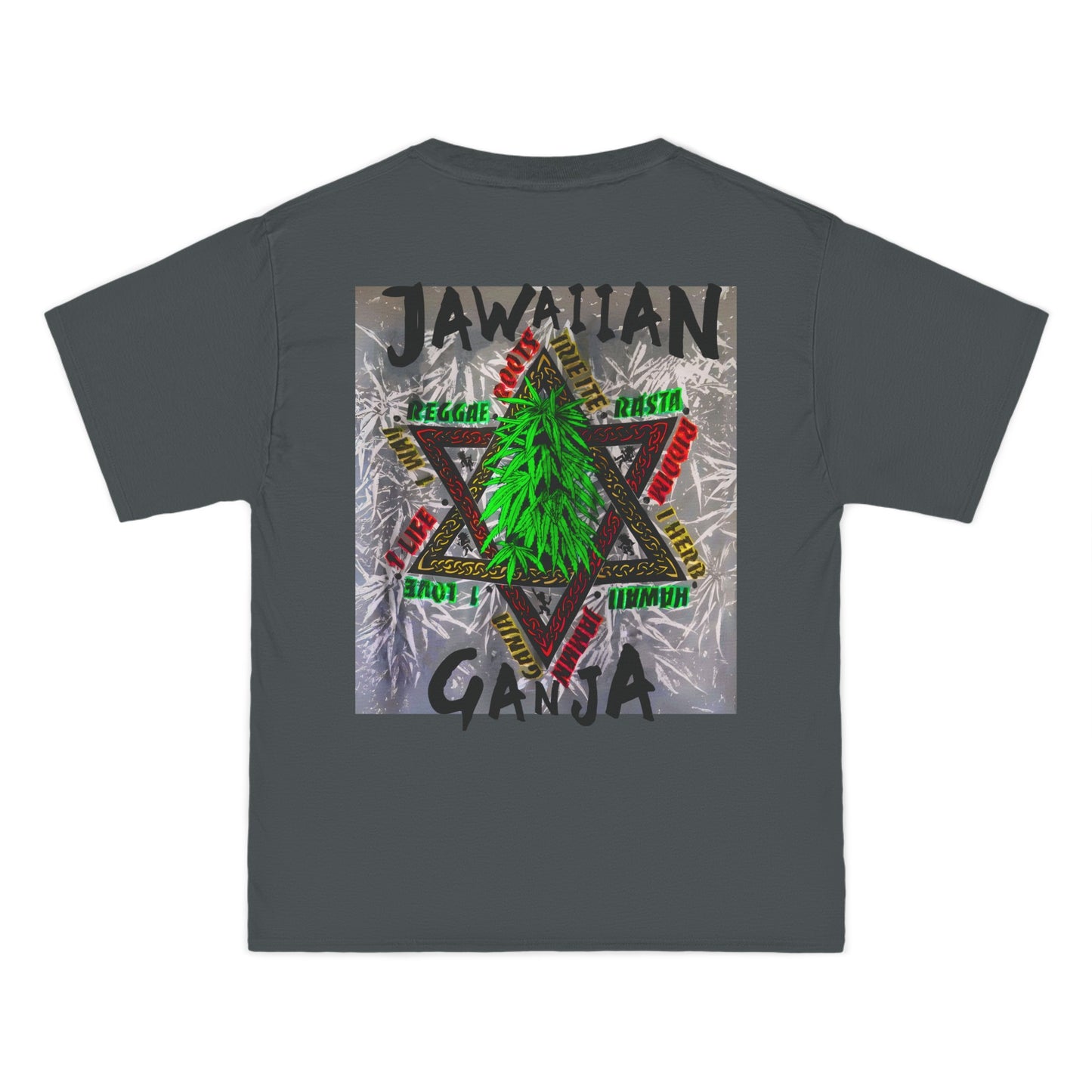 Jawaiian Strength Jawaiian Ganja Vintage Design 90s New Print Beefy-T® Short-Sleeve T-Shirt