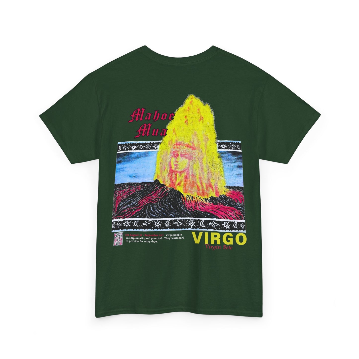 Hawaiian Strength Virgo Mahoe Mua Virgin Pele Vintage Design 90s New Print Unisex Heavy Cotton Tee
