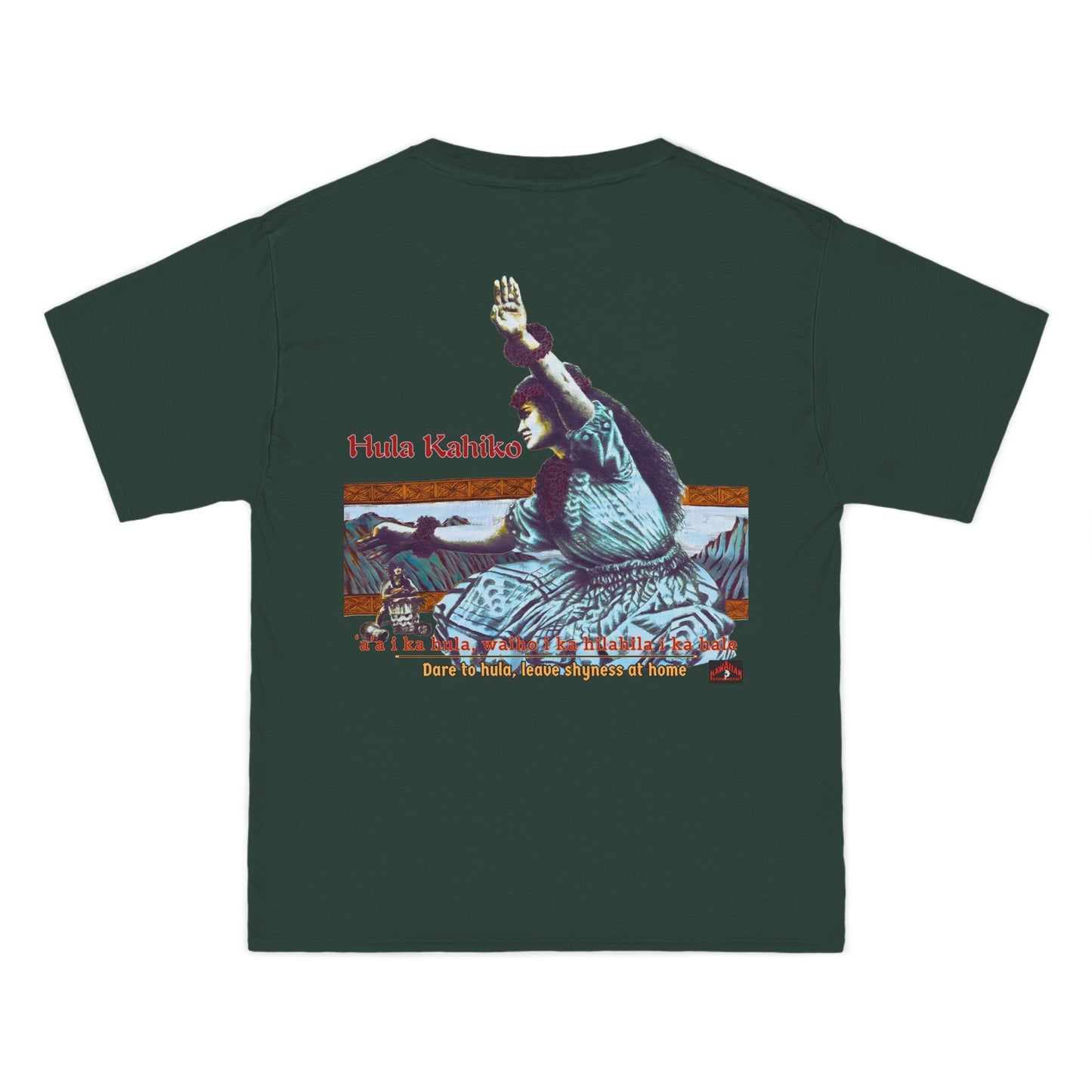 Hawaiian Strength Hula Kahiko Dare to Hula Leave Shyness at Home Vintage Design 90s New Print Beefy-T® Short-Sleeve T-Shirt