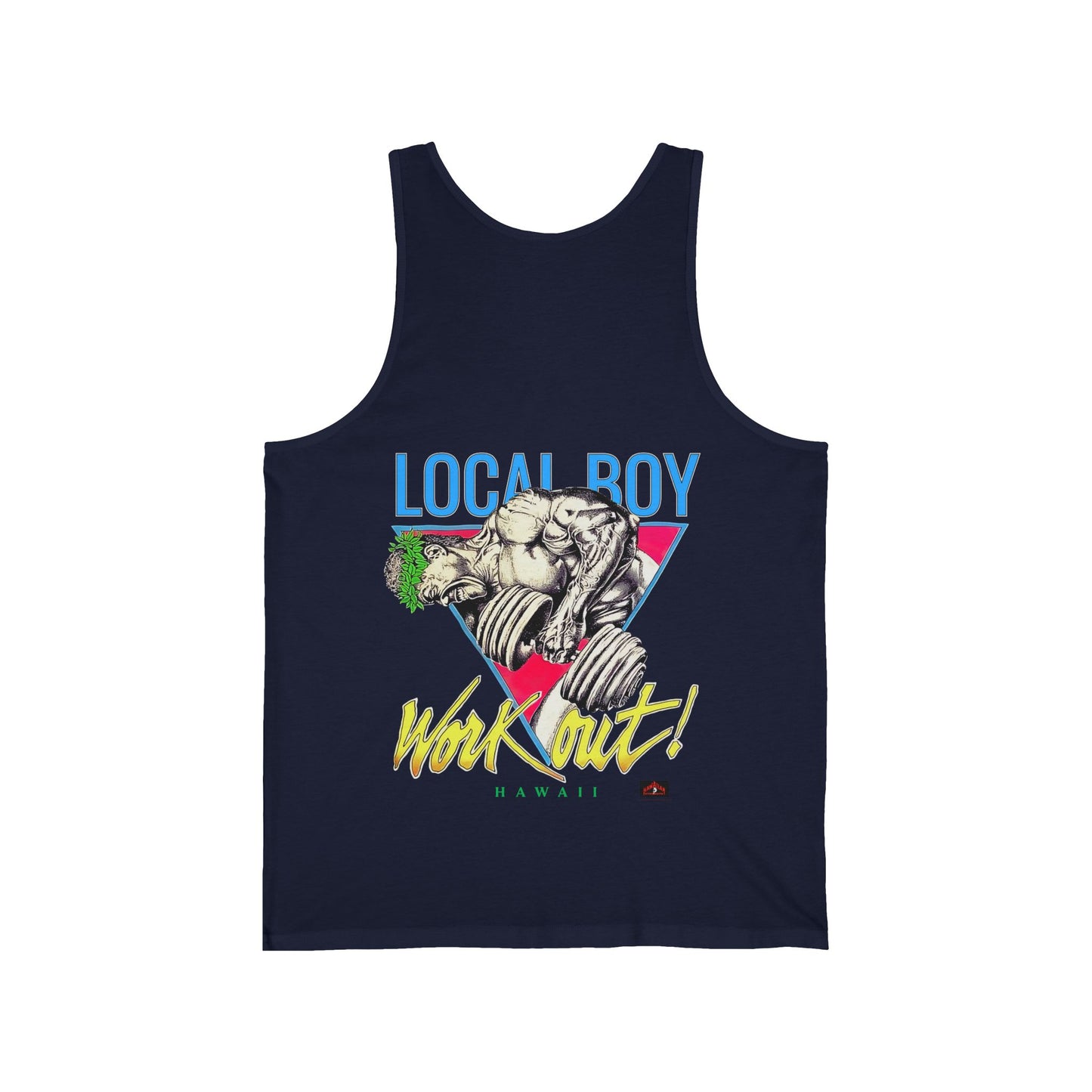 Hawaiian Strength Local Boy Work Out Hawaii Vintage 90s Design New Print Unisex Jersey Tank