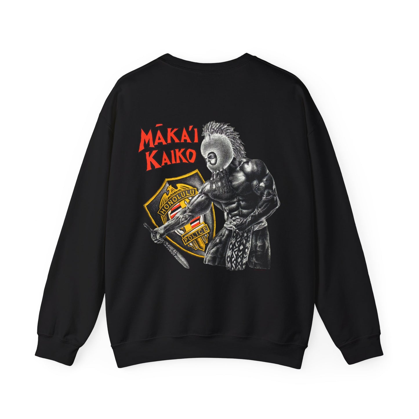 Hawaiian Strength Makai Kaiko Honolulu Police Vintage Design 90s New Print Unisex Heavy Blend™ Crewneck Sweatshirt