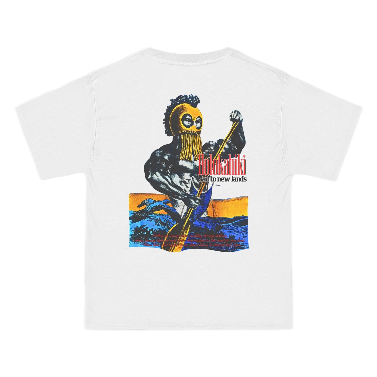Hawaiian Strength Holokahiki Sail to New Lands Vintage Design 90s New Print Beefy-T® Short-Sleeve T-Shirt