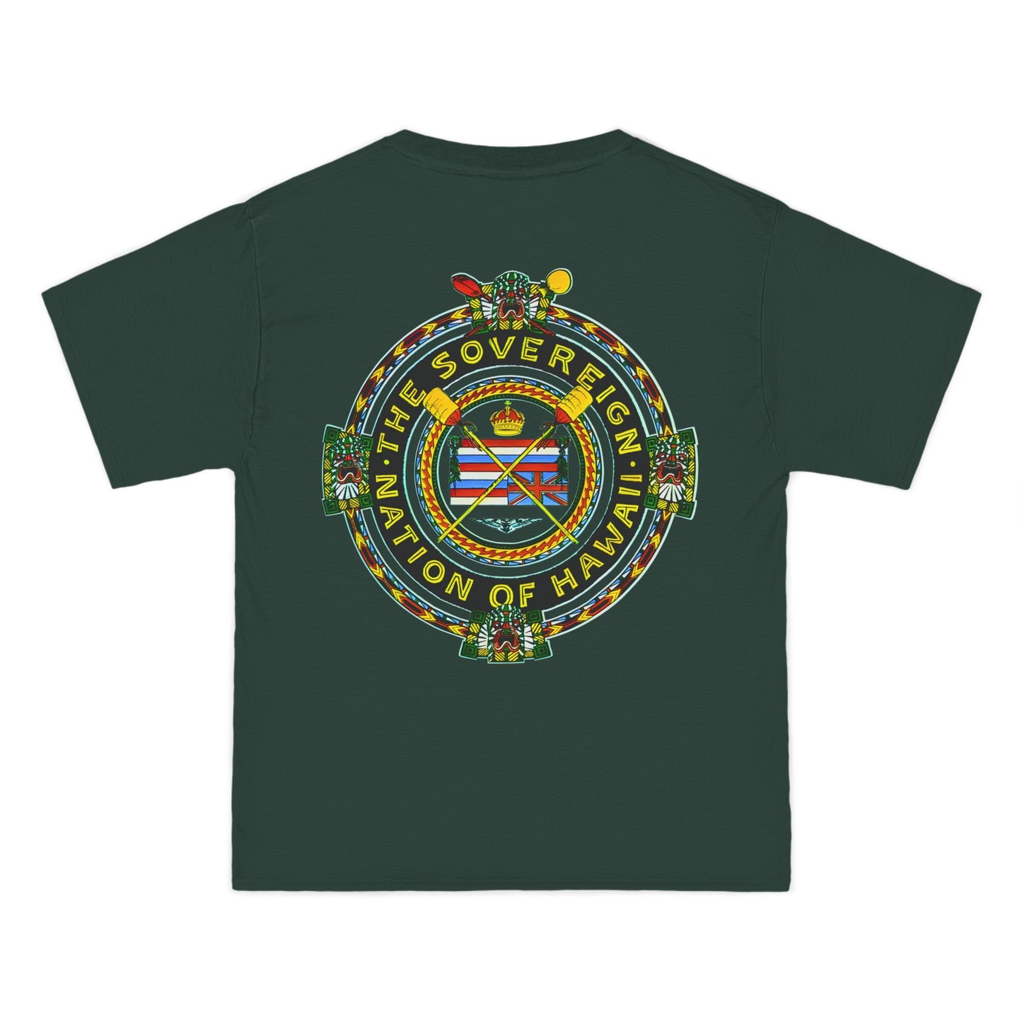 Hawaiian Strength The Sovereign Nation of Hawaii Vintage Design 90s New Print Beefy-T® Short-Sleeve T-Shirt