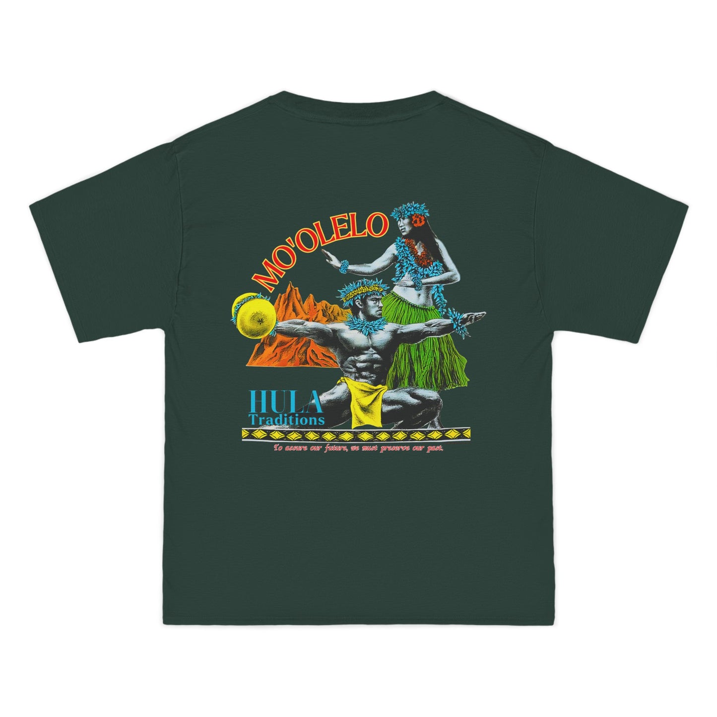 Hawaiian Strength Mo'olelo Hula Traditions Vintage Design 90s New Print Beefy-T® Short-Sleeve T-Shirt