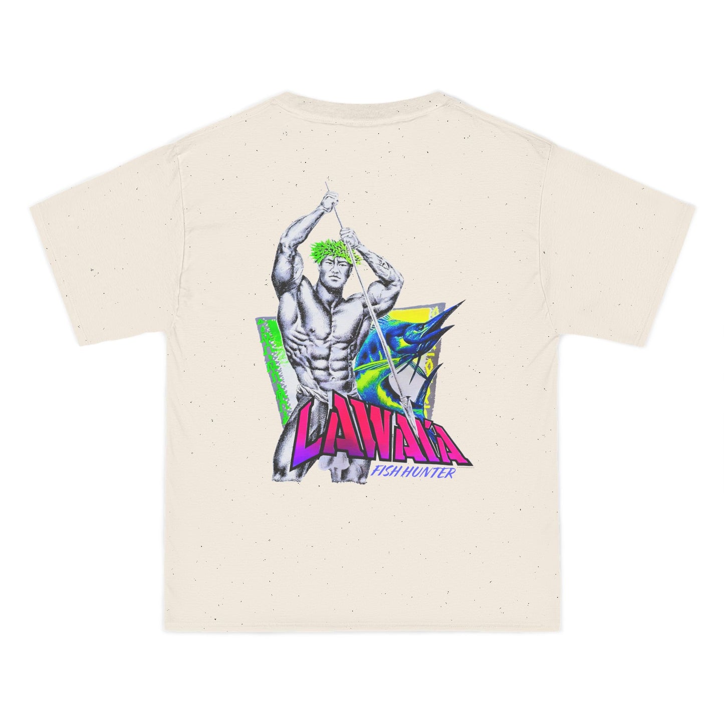 Hawaiian Strength Lawai'a Fish Hunter Vintage Design 90s New Print Beefy-T® Short-Sleeve T-Shirt