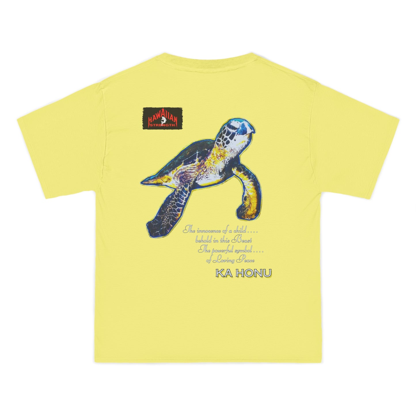 Hawaiian Strength Ka Honu Vintage Design 90s New Print Beefy-T® Short-Sleeve T-Shirt