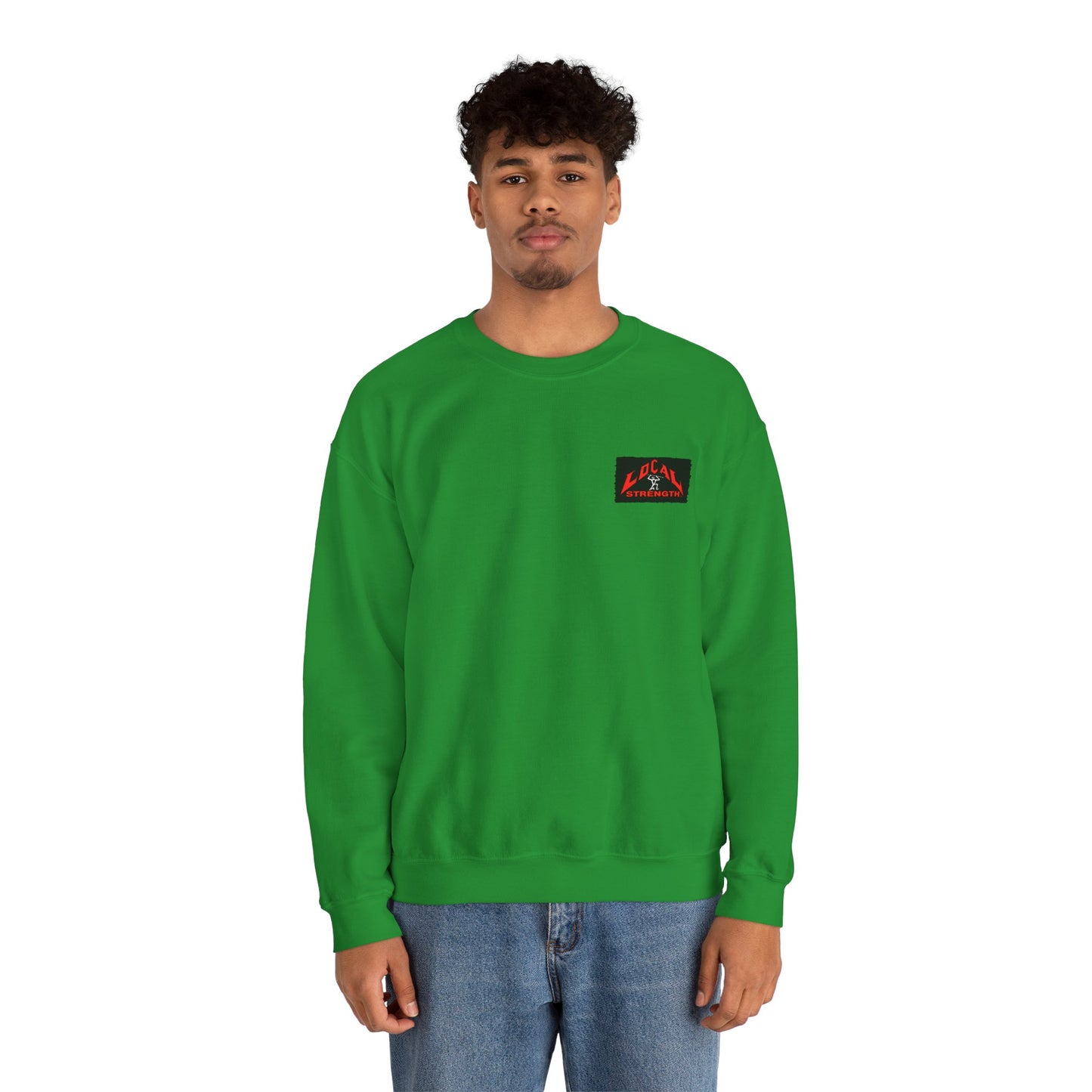 Local Strength Maori Warrior Vintage Design 90s New Print Unisex Heavy Blend™ Crewneck Sweatshirt