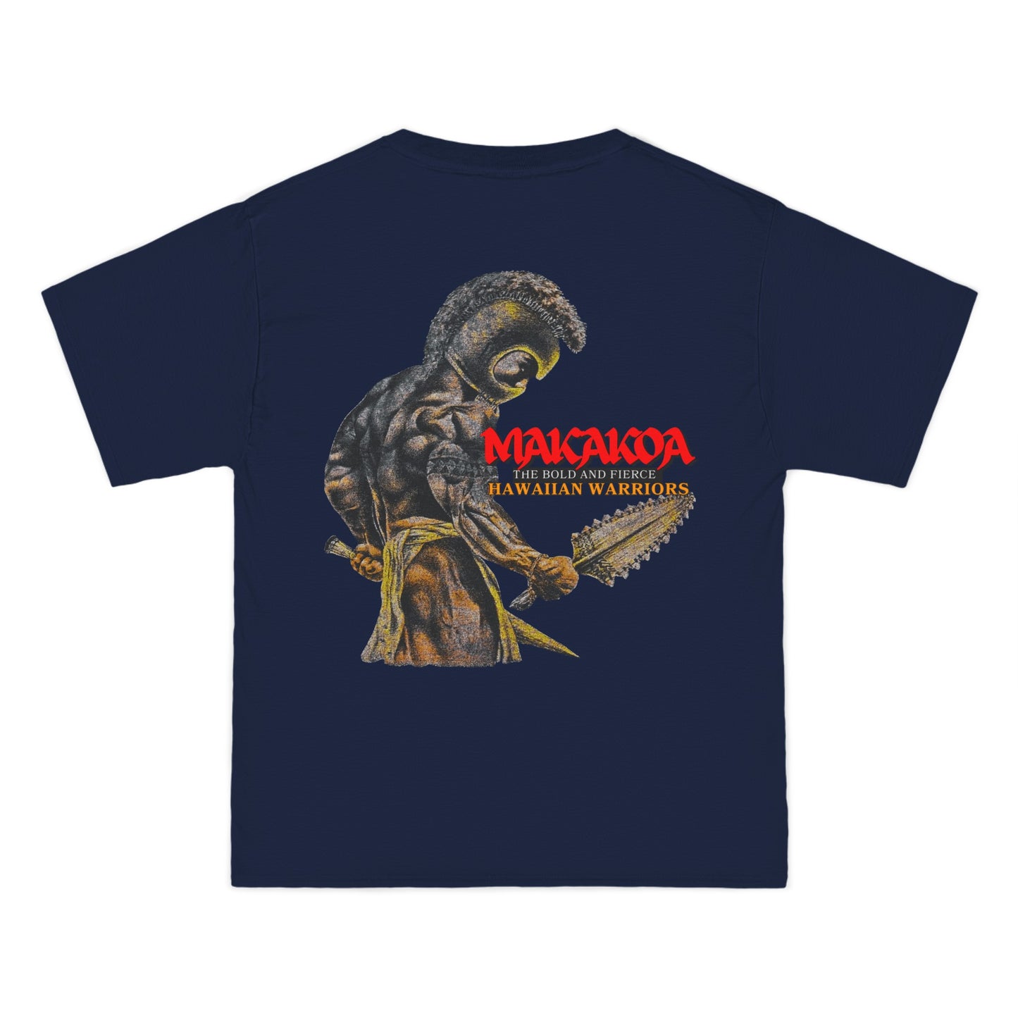 Hawaiian Strength Makakoa The Bold and Fierce Hawaiian Warriors Vintage Design 90s New Print Beefy-T® Short-Sleeve T-Shirt