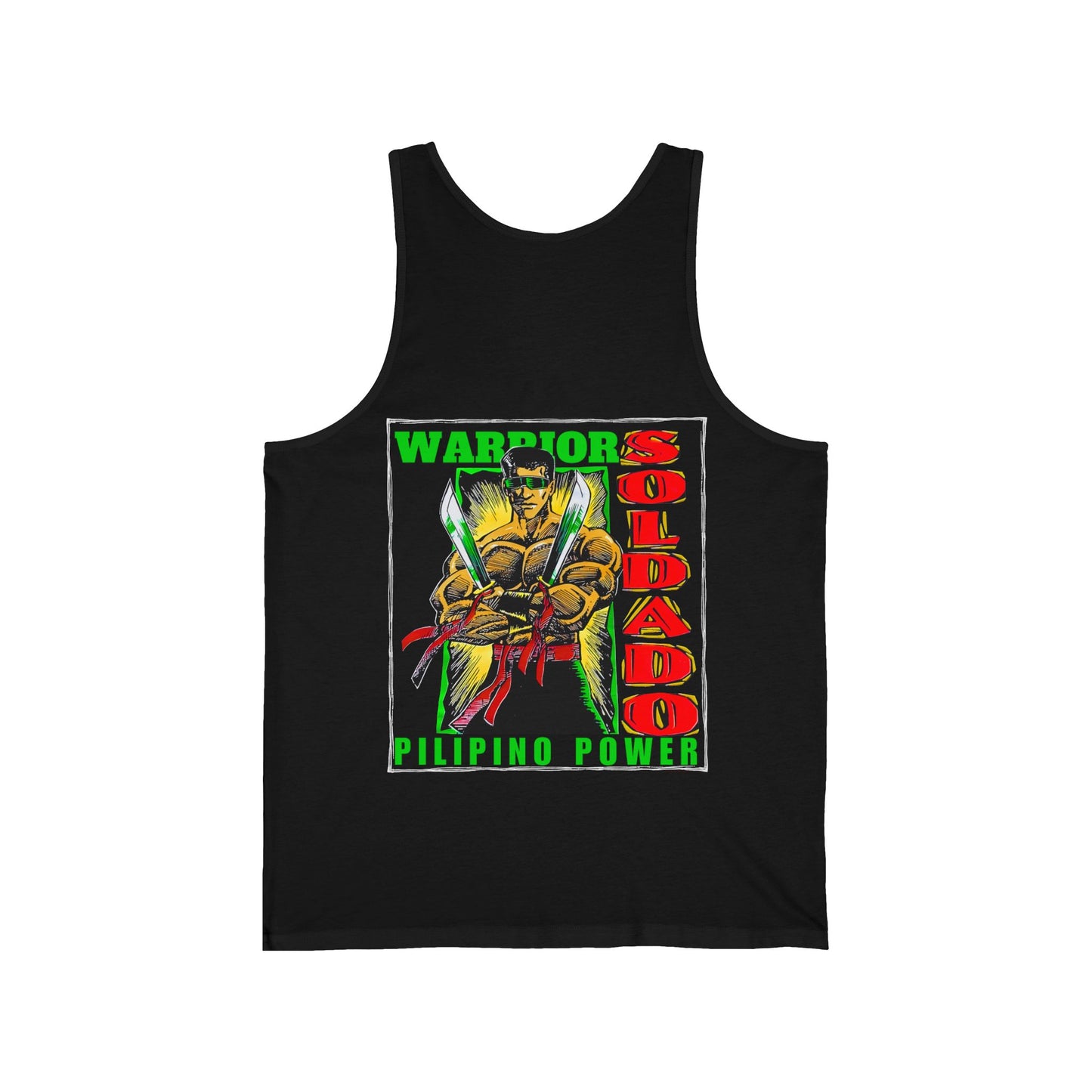 Filipino Strength Soldado Warrior Pilipino Power Vintage Design 90s New Print Unisex Jersey Tank