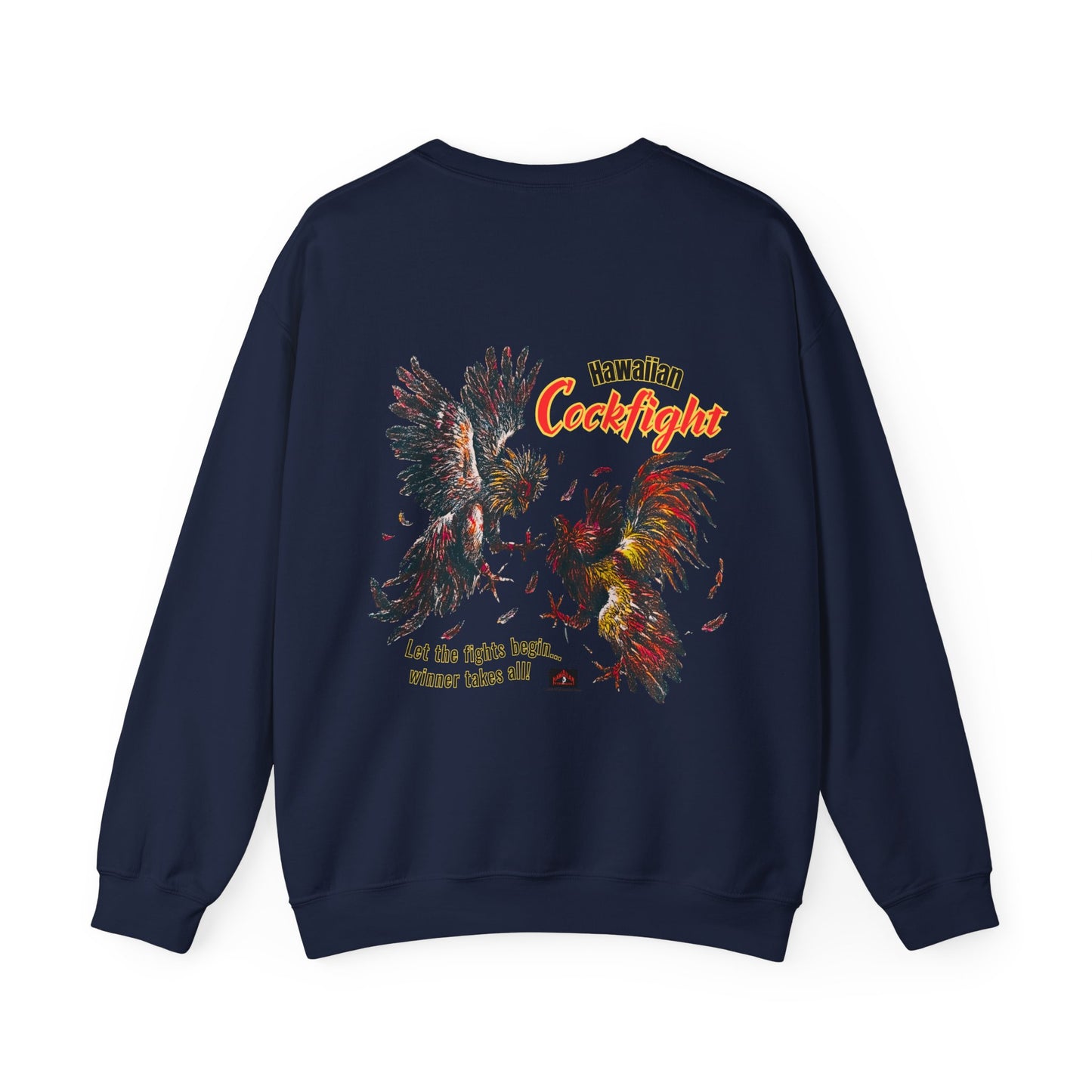Hawaiian Strength Hawaiian Cockfight Vintage Design 90s New Print Unisex Heavy Blend™ Crewneck Sweatshirt