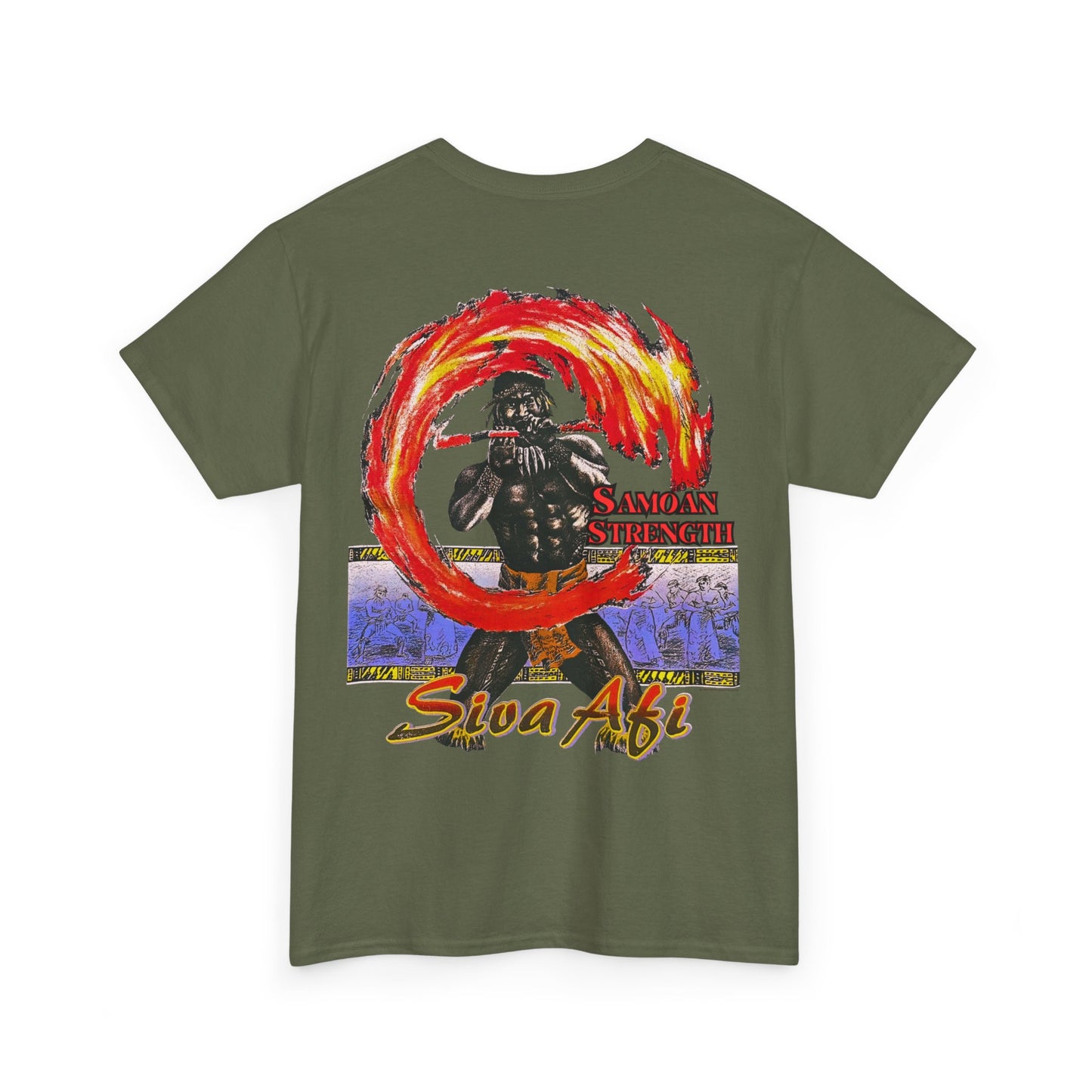 Samoan Strength Siva Afi Vintage Design 90s New Print T-shirt Unisex Heavy Cotton Tee
