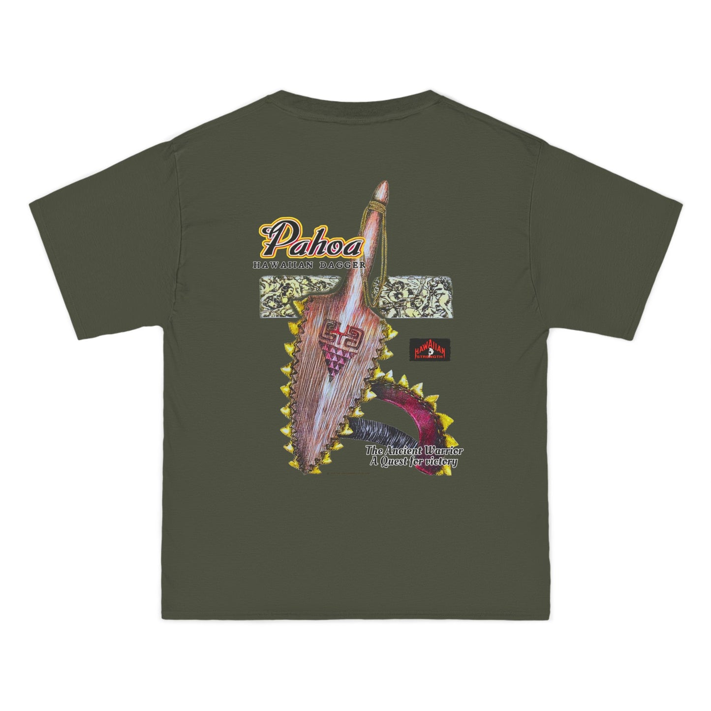 Hawaiian Strength Pahoa Hawaiian Dagger Vintage 90s Design New Print Beefy-T® Short-Sleeve T-Shirt