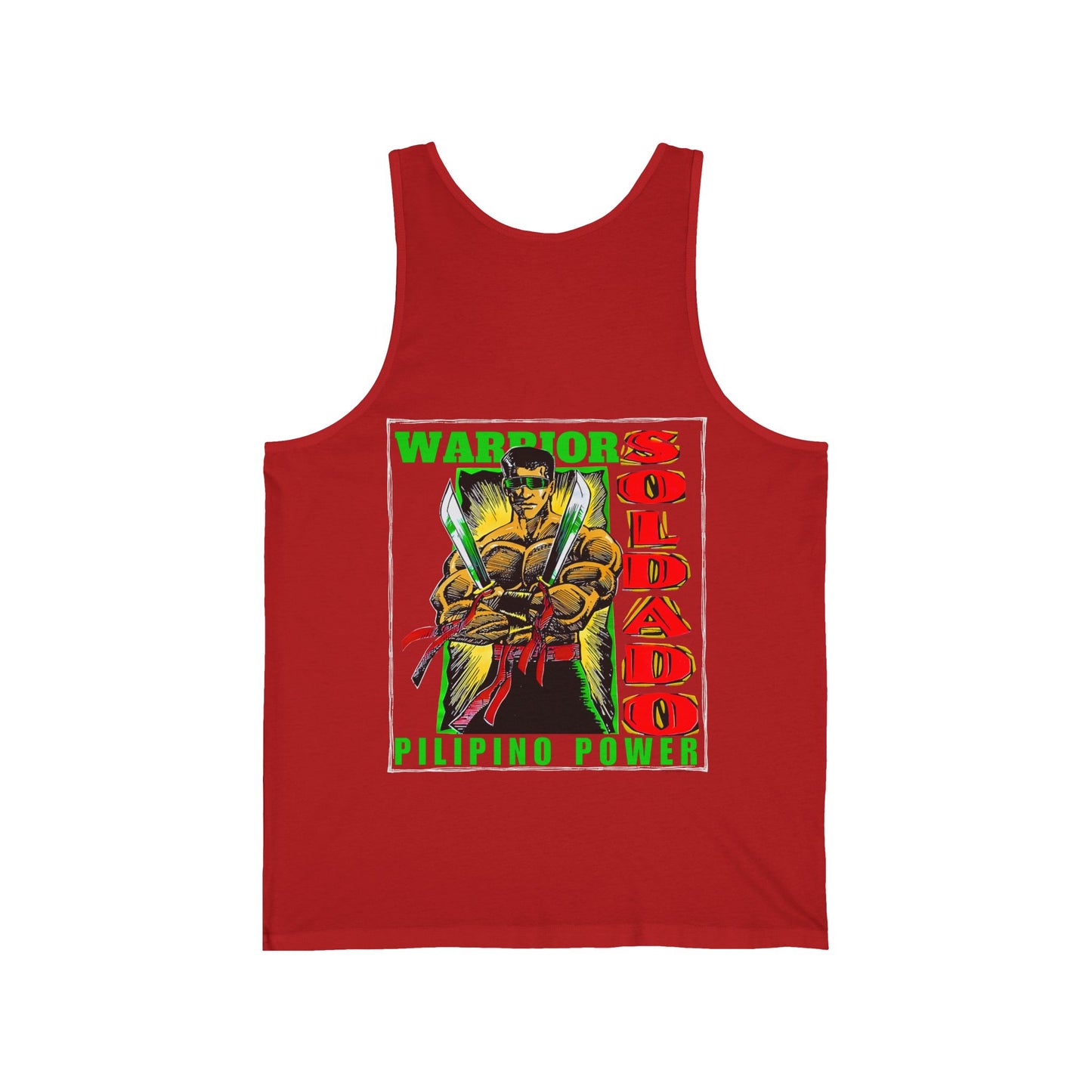 Filipino Strength Soldado Warrior Pilipino Power Vintage Design 90s New Print Unisex Jersey Tank