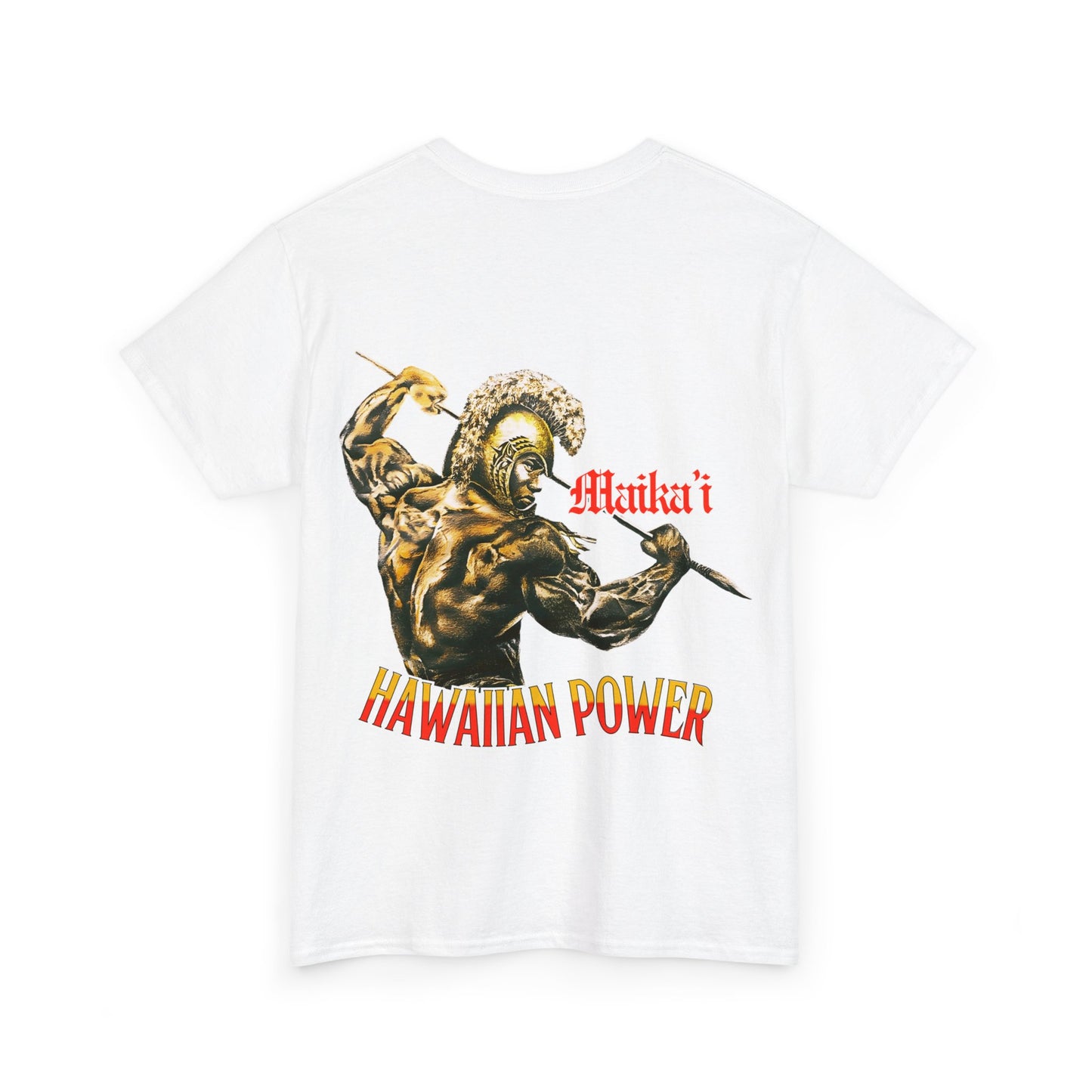 Hawaiian Strength Maika'i Hawaiian Power Vintage Design 90s New Print Unisex Heavy Cotton Tee