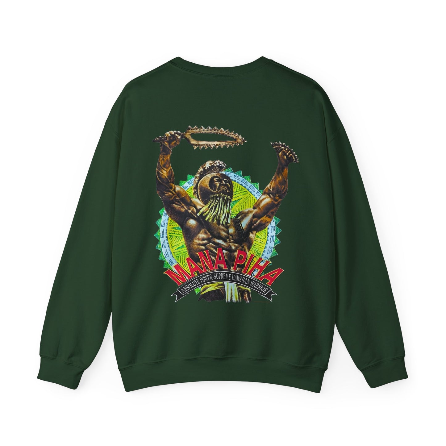 Hawaiian Strength Mana Piha Vintage Design 90s New Print Unisex Heavy Blend™ Crewneck Sweatshirt
