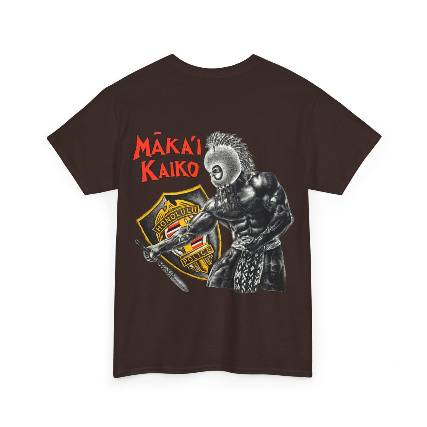 Hawaiian Strength Makai Kaiko Honolulu Police Vintage Design 90s New Print T-shirt Unisex Heavy Cotton Tee