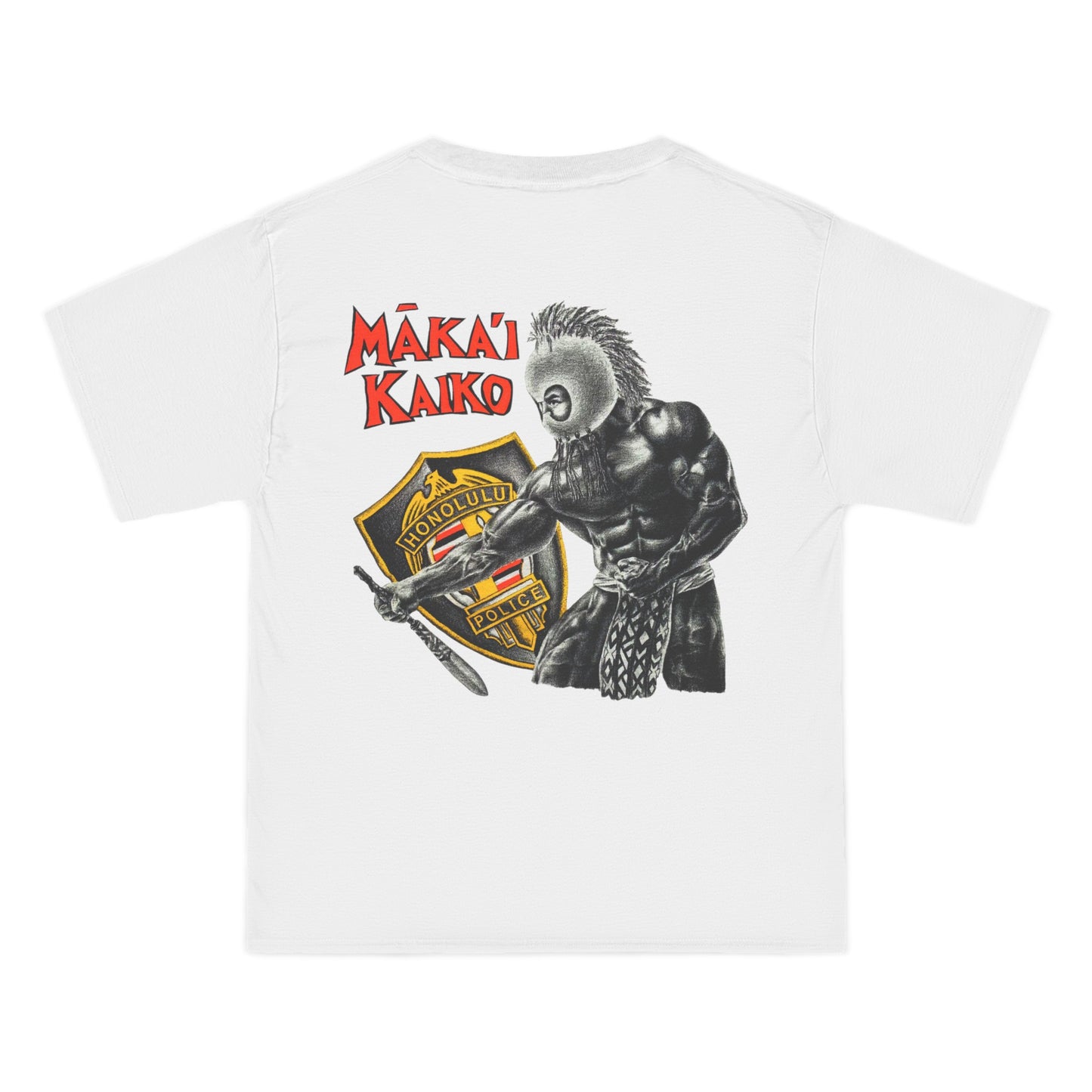 Hawaiian Strength Makai Kaiko Honolulu Police Vintage Design 90s New Print Beefy-T® Short-Sleeve T-Shirt