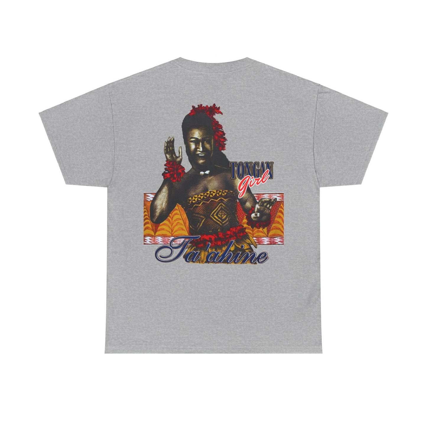 Local Strength Tongan Girl Ta'ahine Vintage Design 90s New Print Unisex Heavy Cotton Tee
