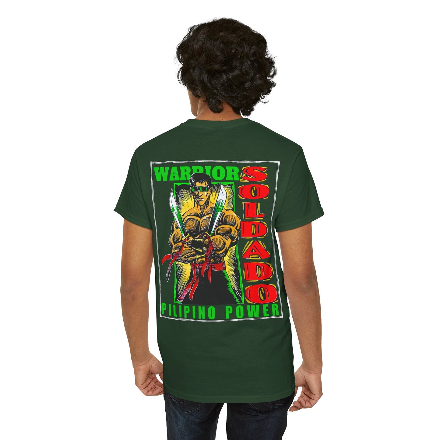 Filipino Strength Soldado Warrior Pilipino Power Vintage Design 90s New Print Unisex Heavy Cotton Tee