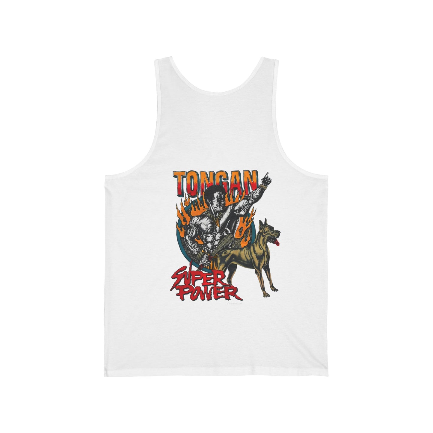 Local Strength Tongan Super Power Vintage 90s Design New Print Unisex Jersey Tank
