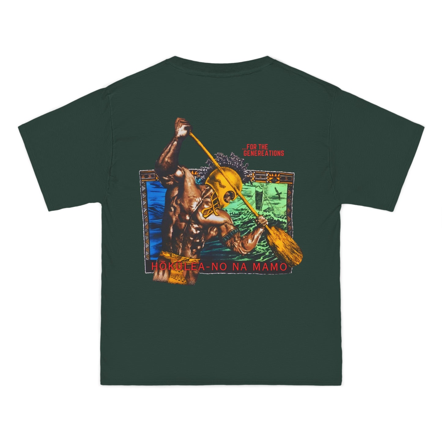 Hawaiian Strength For The Generations Hokulea-no Na Mamo Vintage Design 90s New Print Beefy-T® Short-Sleeve T-Shirt