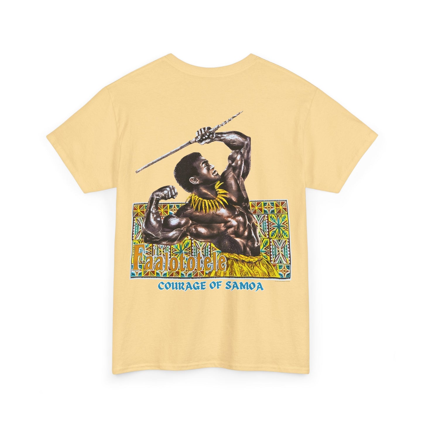Samoan Strength Faalototele Courage of Samoa Vintage Design 90s New Print Unisex Heavy Cotton Tee