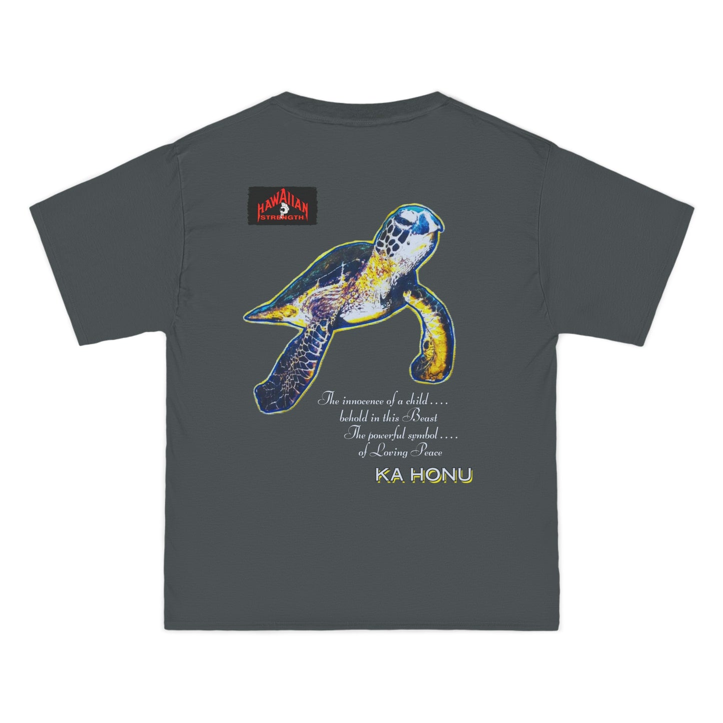 Hawaiian Strength Ka Honu Vintage Design 90s New Print Beefy-T® Short-Sleeve T-Shirt
