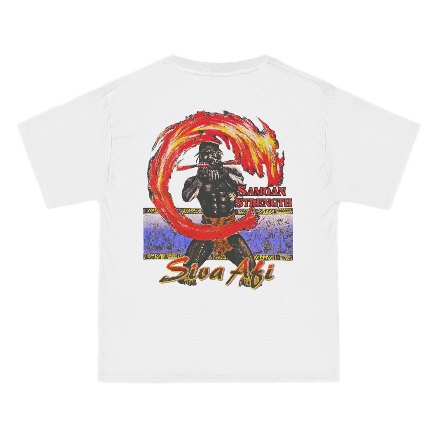 Samoan Strength Siva Afi Vintage Design 90s New Print Beefy-T® Short-Sleeve T-Shirt