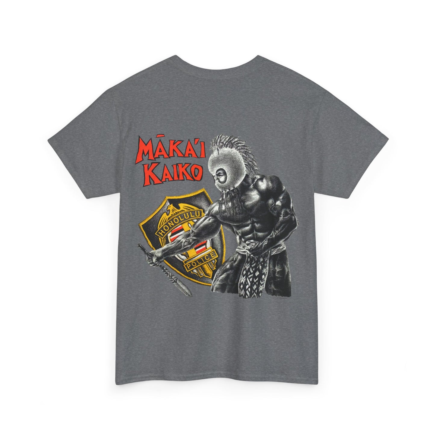 Hawaiian Strength Makai Kaiko Honolulu Police Vintage Design 90s New Print T-shirt Unisex Heavy Cotton Tee