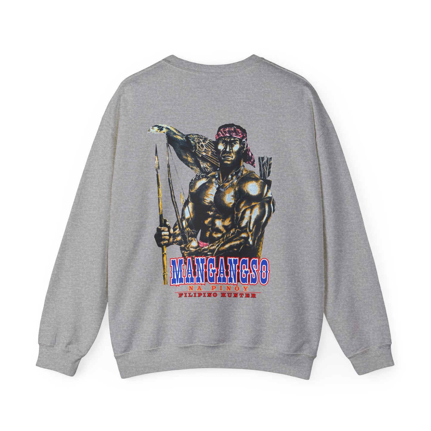 Filipino Strength Mangangso Na Pinoy Filipino Hunter Vintage Design 90s New Print Unisex Heavy Blend™ Crewneck Sweatshirt