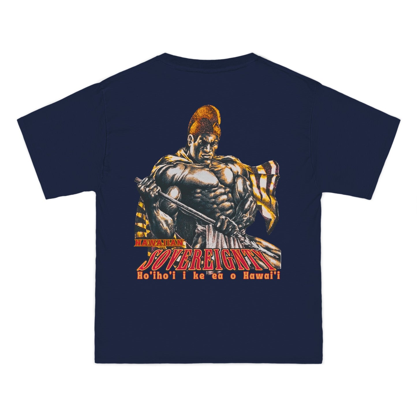 Hawaiian Strength Hawaiian Sovereignty Ho'iho'i i ke ea o Hawai'i Vintage Design 90s New Print Beefy-T® Short-Sleeve T-Shirt