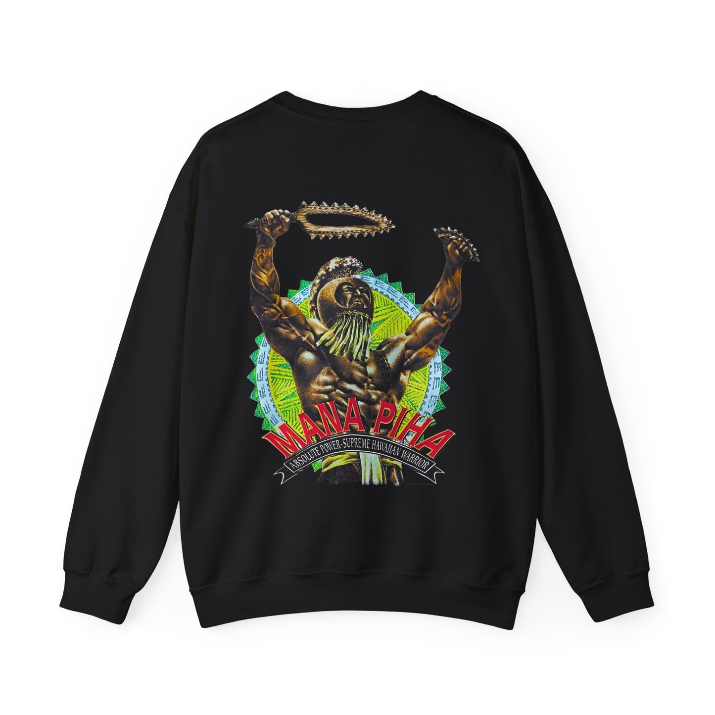 Hawaiian Strength Mana Piha Vintage Design 90s New Print Unisex Heavy Blend™ Crewneck Sweatshirt