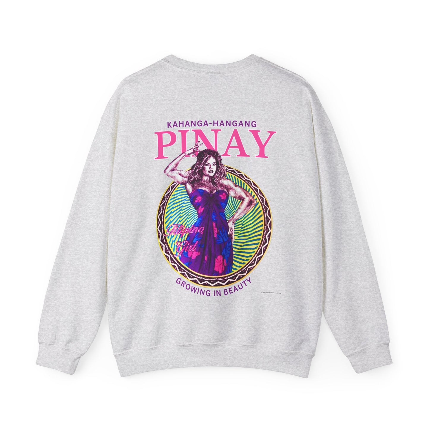 Filipino Strength Pinay Growing in Beauty Filipino Girl Kahanga Hangang Vintage Design 90s New Print Unisex Heavy Blend™ Crewneck Sweatshirt