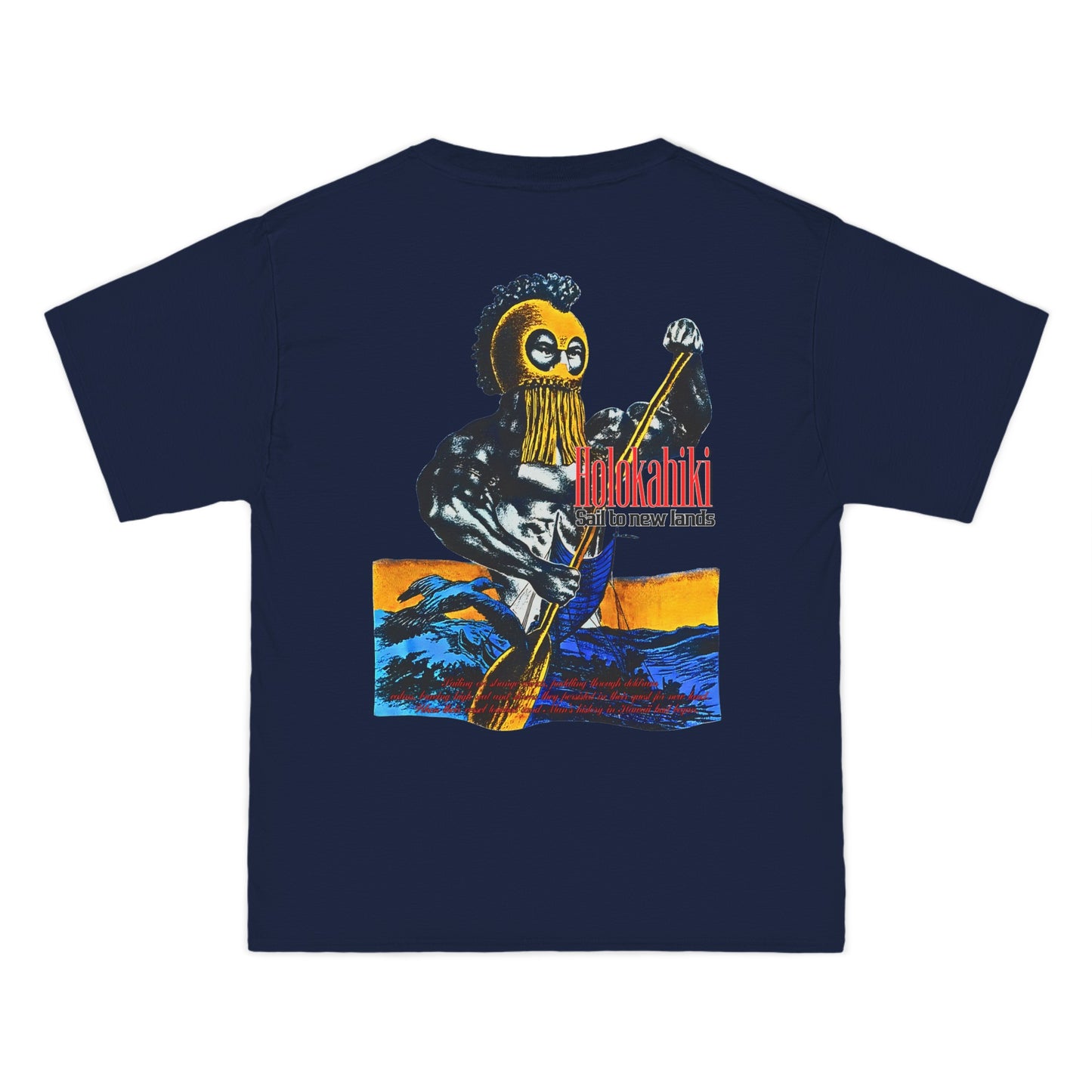 Hawaiian Strength Holokahiki Sail to New Lands Vintage Design 90s New Print Beefy-T® Short-Sleeve T-Shirt