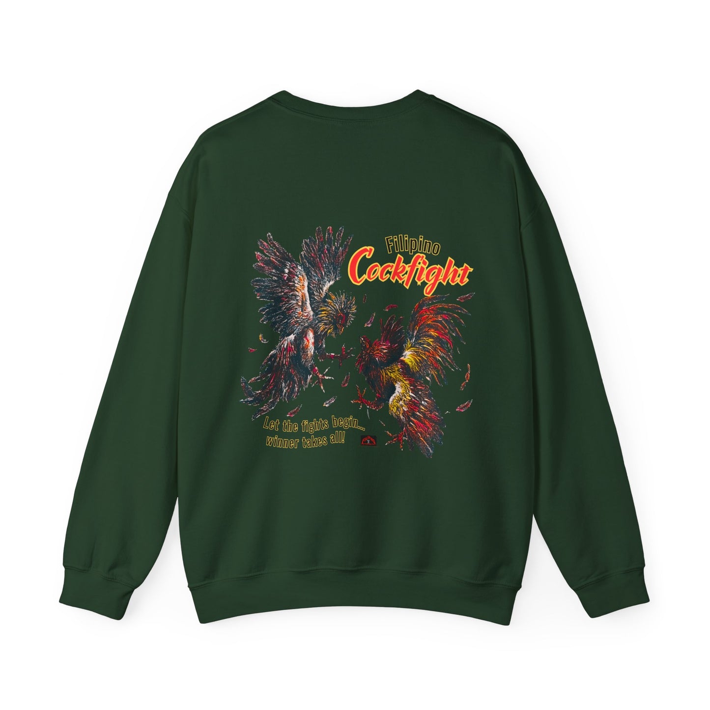 Filipino Strength Filipino Cockfight Vintage Design 90s New Print Unisex Heavy Blend™ Crewneck Sweatshirt