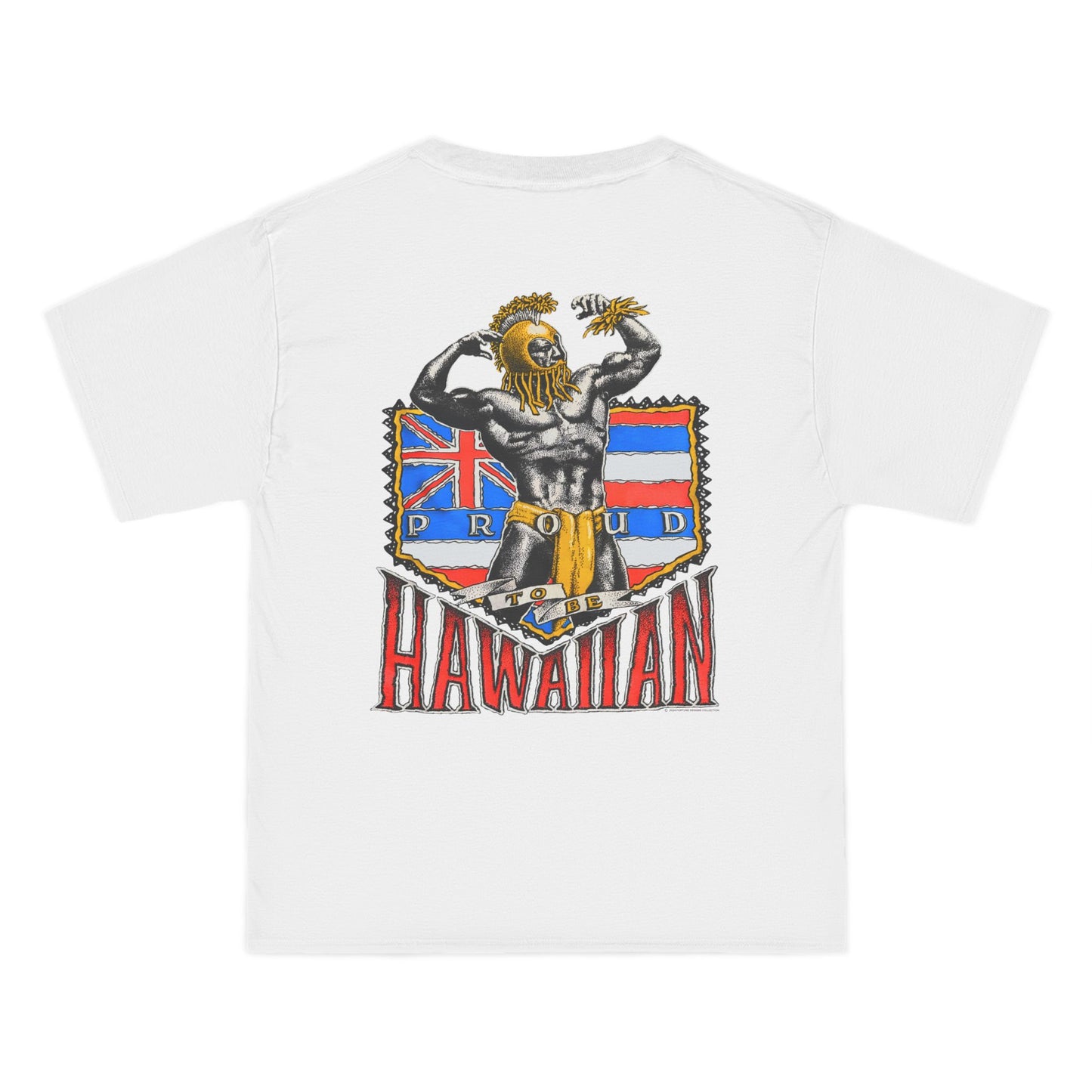 Hawaiian Strength Proud To Be Hawaiian Vintage Design 90s New Print Beefy-T® Short-Sleeve T-Shirt