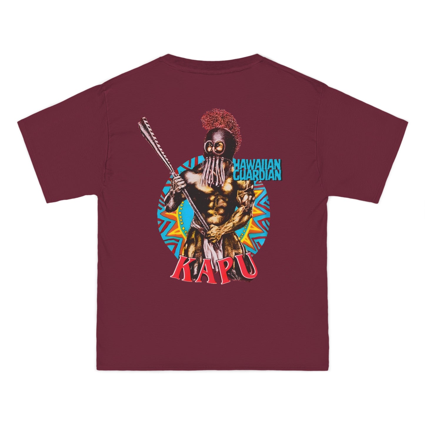 Hawaiian Strength Kapu Hawaiian Guardian Vintage Design 90s New Print Beefy-T® Short-Sleeve T-Shirt