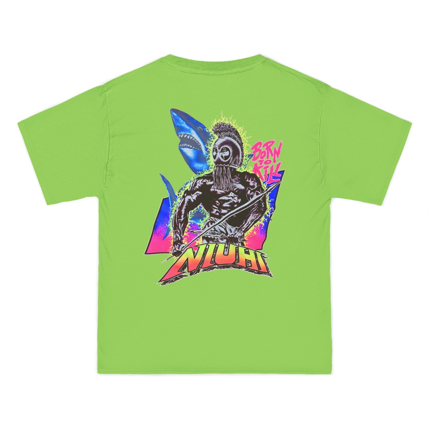Hawaiian Strength Niuhi Born To Kill Vintage Design 90s New Print Beefy-T® Short-Sleeve T-Shirt