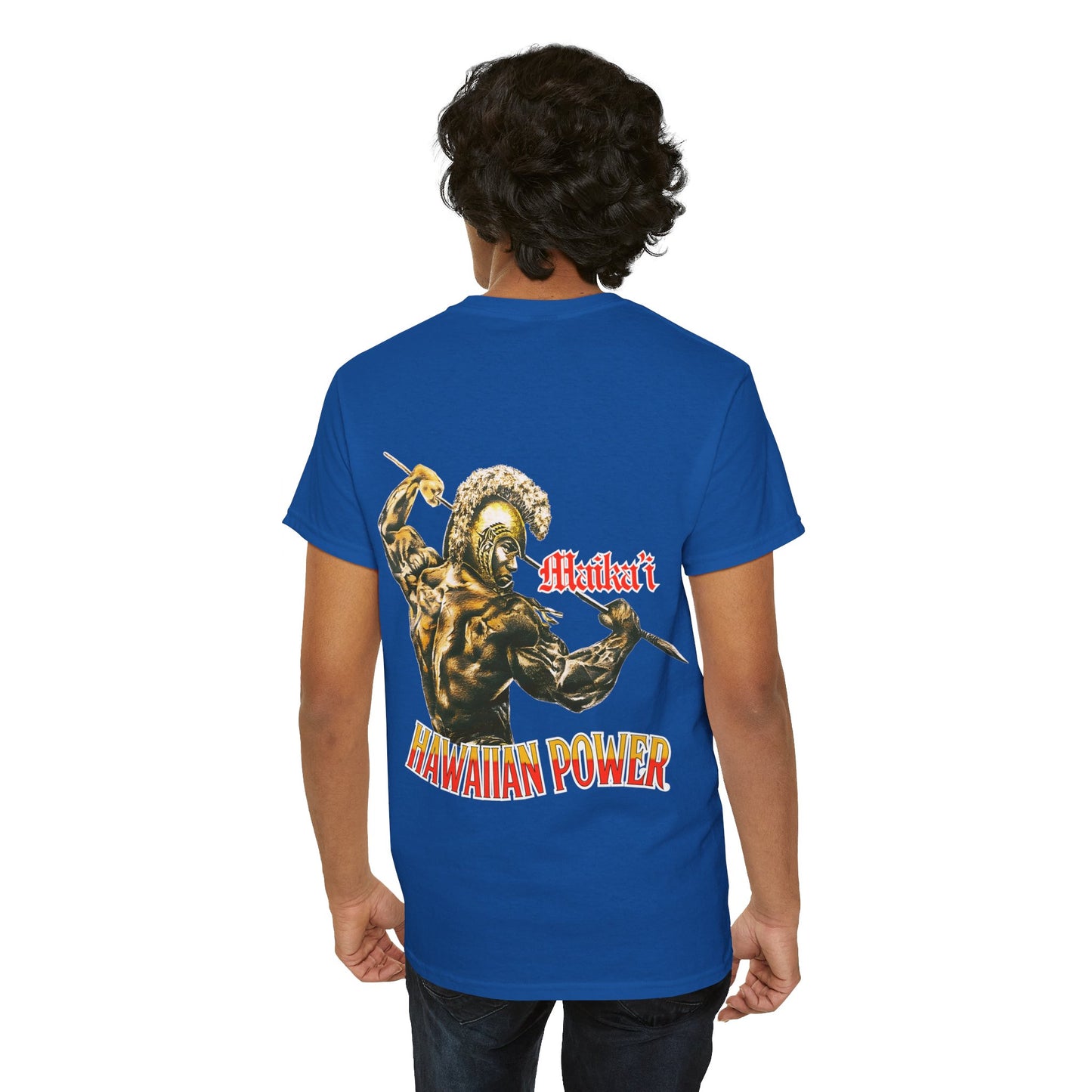 Hawaiian Strength Maika'i Hawaiian Power Vintage Design 90s New Print Unisex Heavy Cotton Tee