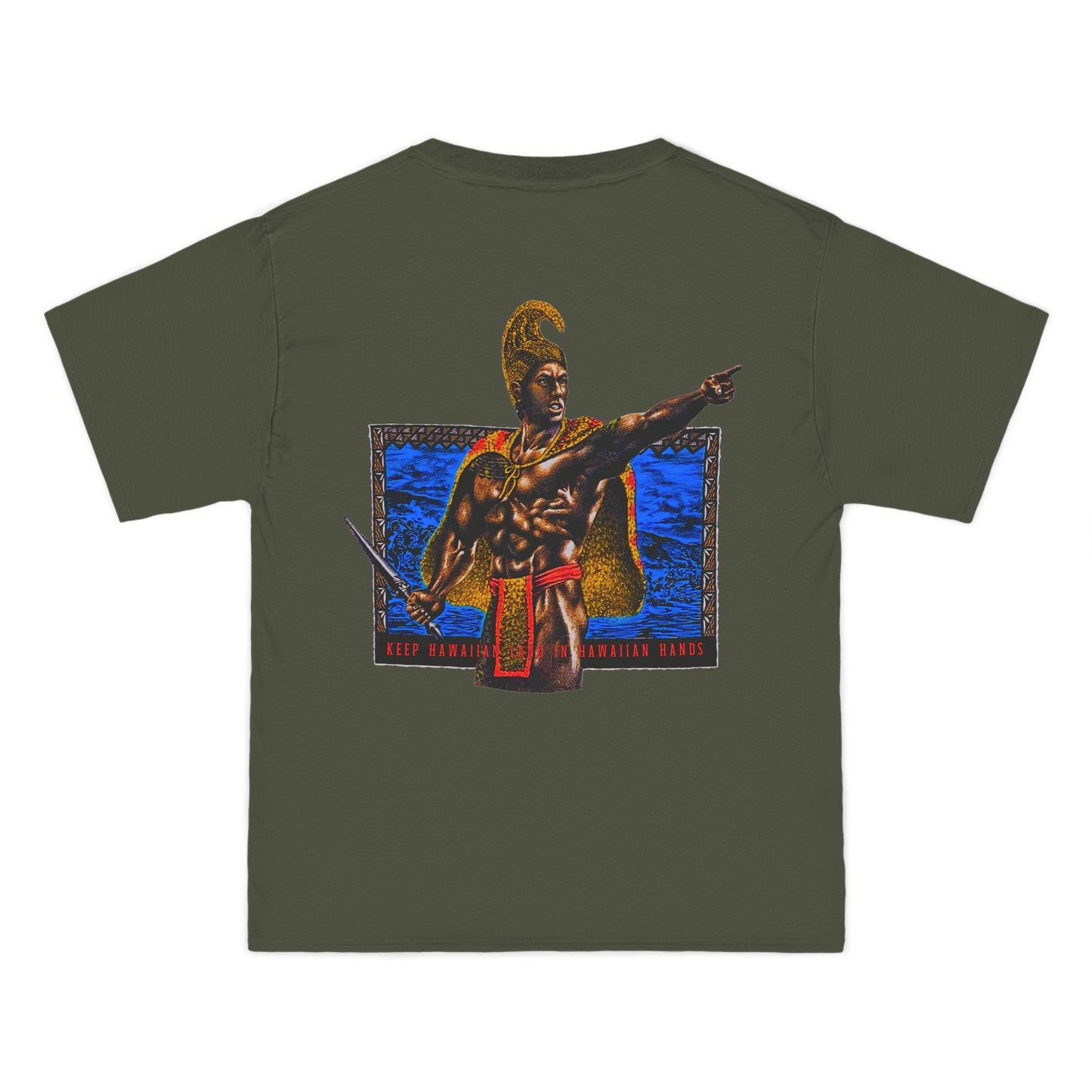 Hawaiian Strength Keep Hawaiian Land In Hawaiian Hands Vintage Design 90s New Print Beefy-T® Short-Sleeve T-Shirt