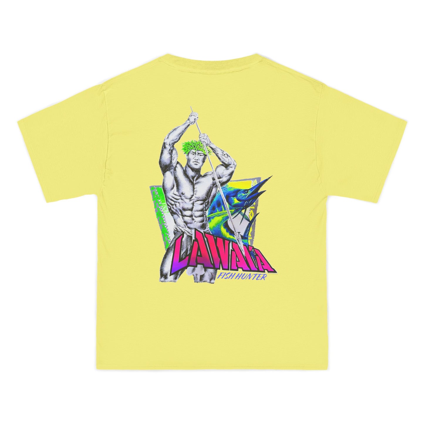 Hawaiian Strength Lawai'a Fish Hunter Vintage Design 90s New Print Beefy-T® Short-Sleeve T-Shirt